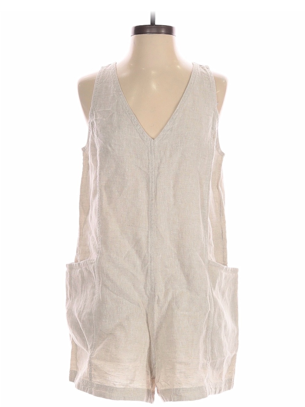 Athleta Beige 100% Linen Romper